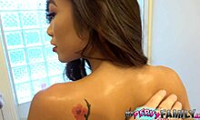 Skinny Asian Teen Trains Step Daddy For Sex Money