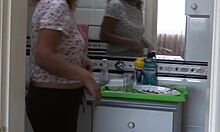 the maid's stepson jerks off watching me masturbate, i need to fuck