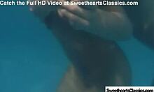 Lesbian team licks and fingers in garden outdoor fun