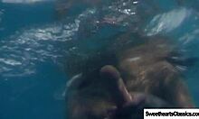 Lesbian team licks and fingers in garden outdoor fun