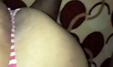 latina woman engages in intimate activity on all fours