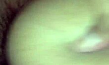 latina woman engages in intimate activity on all fours