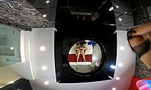 Latina skinny girl rides and burps vagina in bedroom