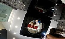 Latina skinny girl rides and burps vagina in bedroom