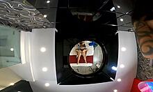 Latina skinny girl rides and burps vagina in bedroom