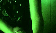 Handjob leads to cumshot with cute petite friend.