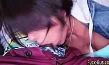 reality amateur babe sucks big cock in public