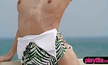 Holy Cow! Beautiful Blonde Skinny US Babe Francy Torino Strips Sensually in Compilation!