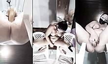 i see anal close-up with striptease, lingerie, and dildo use