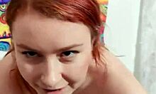 Beautiful redhead shows her nice tits