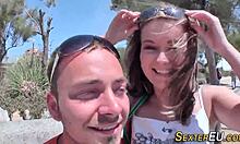 european teen 18+ fingered outdoors vs big cock pounding indoors