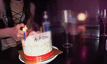 Moa-chan slender clerk sucks cock and squirts in cafe.