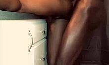 Getting fucked rough by a long thick BBC in the bathroom!