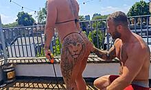 My muscular friend fucked me after training