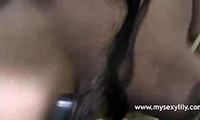 Horny Lily masturbates and talks dirty in Tamil video.