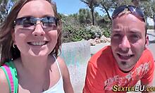 european teen 18+ fingered outdoors vs big cock pounding indoors