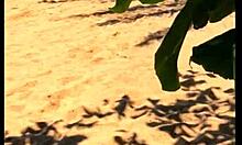 my african wife takes a long pee on the beach, amateur footage