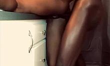 Getting fucked rough by a long thick BBC in the bathroom!