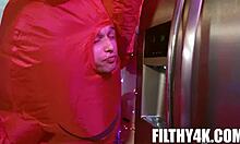 Cosplayin Stepmom Caught in Surprise Threesome with Johnny Love, Naomi Foxxx, and Skyla Sun. They Dive into Hardcore POV Action with Big Ass and Tits.