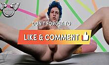 Feeling intense pleasure while jerking off my big cock solo