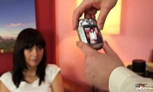 I convinced this petite 18+ beauty to fuck, and she got cum on her great tits after