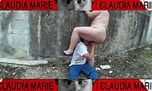 Wow, eating out this curvy babe on the street with impossible positions is wild!