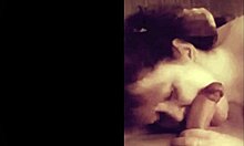 amateur guy gets his monster cock worshipped with sucking and licking before a facial