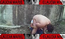 Wow, eating out this curvy babe on the street with impossible positions is wild!