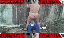 Wow, eating out this curvy babe on the street with impossible positions is wild!