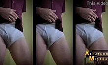 alejandro mistral's hard cock in underwear