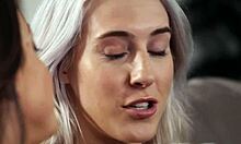 Hey, watch hot lesbians Abigail Mac and Cadence Lux grind pussies on top, wanna join?