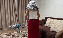 he stretches old milf's big ass anal