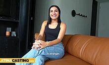 Latina teen in casting interview