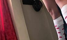 Busty petite teen surprises with intense fingering leading to wet orgasm