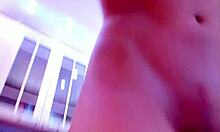 Petite girl plays with toys until orgasm