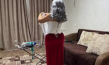 he stretches old milf's big ass anal