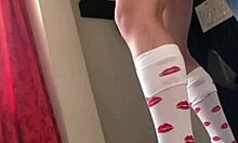 Busty petite teen surprises with intense fingering leading to wet orgasm