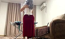 he stretches old milf's big ass anal