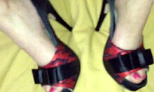 mis pies practicando otro footjob, amateurs enjoying pussy play