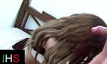 Dirty guy fingering and fucking cute teen's swollen pussy and ass, ending with cum in mouth