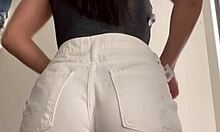 Wife With Big Tits And Ass Changes Clothes In The Shopping Dressing Room, Teasing Viewers