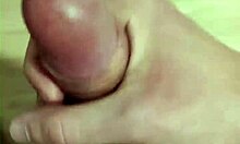 Young Amateur Massages His Cock During Solo Masturbation Session