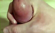 Young Amateur Massages His Cock During Solo Masturbation Session