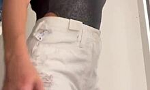 Wife With Big Tits And Ass Changes Clothes In The Shopping Dressing Room, Teasing Viewers