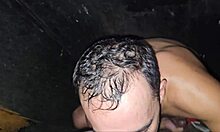 Amateurs seduce trainer into gay assfucking in basement