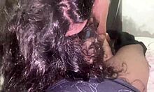 after a blowjob cleanup, she dives into submissive adventures with cum in mouth