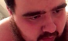 young gay chub enjoys solo play with dildo