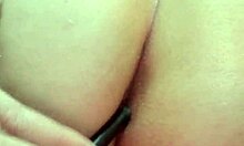 Playing with a pen in my ass for amateur fun