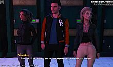 Two 18yo Sluts Share One Cock in Public Outdoor Threesome.