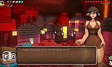 Hornycraft parody hentai witch grows giant cock for wild test